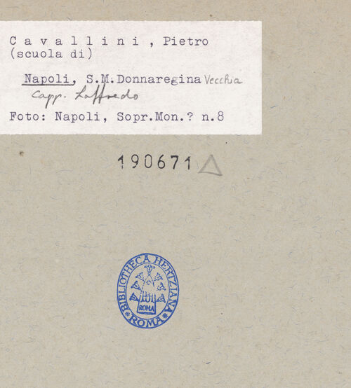 Rückseite von Sopr. BAS NA [https://www.deutsche-digitale-bibliothek.de/content/lizenzen/rv-ez/] Christus, Verkündigung, Madonna und HeiligenVerkündigung - Maria, bh190671_recto. Foto.