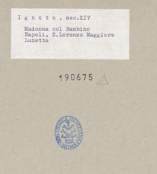 Rückseite von unbekannt [https://www.deutsche-digitale-bibliothek.de/content/lizenzen/rv-ez/] Madonna - Gesamtansicht, bh190675_recto. Foto.