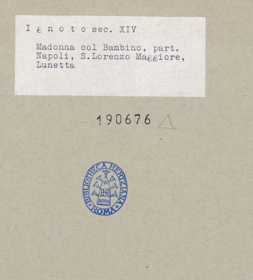 Rückseite von unbekannt [https://www.deutsche-digitale-bibliothek.de/content/lizenzen/rv-ez/] Madonna - Detail: Stifter, bh190676_recto. Foto.