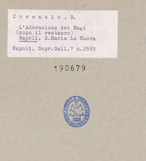 Rückseite von Sopr. BAS NA [https://www.deutsche-digitale-bibliothek.de/content/lizenzen/rv-ez/] Die Anbetung des Christuskindes durch die Hirten - Gesamtansicht, bh190679_recto. Foto.