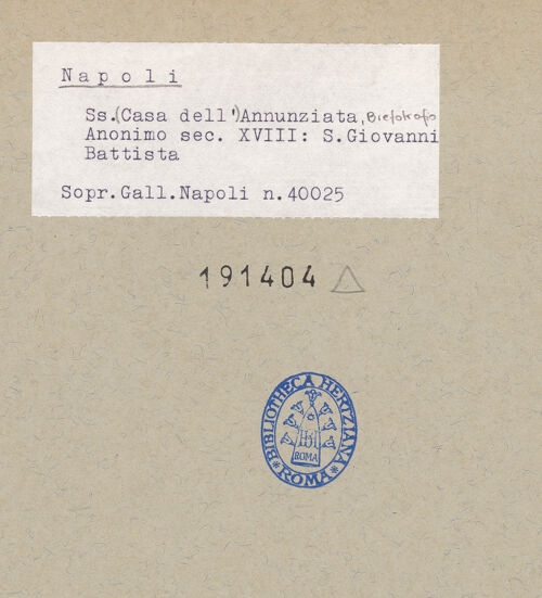 Rückseite von Sopr. BAS NA [https://www.deutsche-digitale-bibliothek.de/content/lizenzen/rv-ez/] Johannes der Täufer - Gesamtansicht, bh191404_recto. Foto.