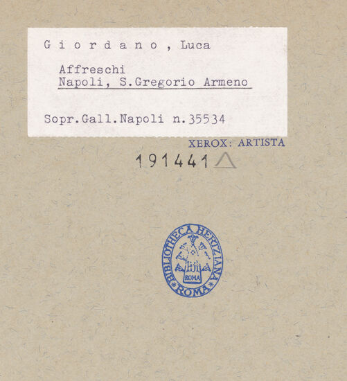 Rückseite von Sopr. BAS NA [https://www.deutsche-digitale-bibliothek.de/content/lizenzen/rv-ez/] Die Reise der basilianischen Nonnen mit den Reliquien des heiligen Gregor des ErleuchtersAnreise der basilianischen Nonnen an Neapel - Gesamtansicht, bh191441_recto. Foto.