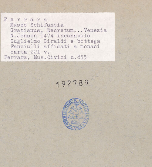 Rückseite von bh192789_recto