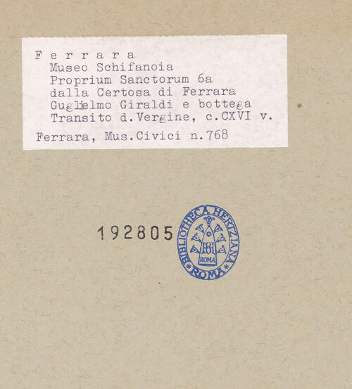 Rückseite von bh192805_recto