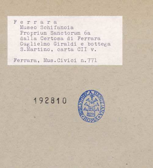 Rückseite von bh192810_recto