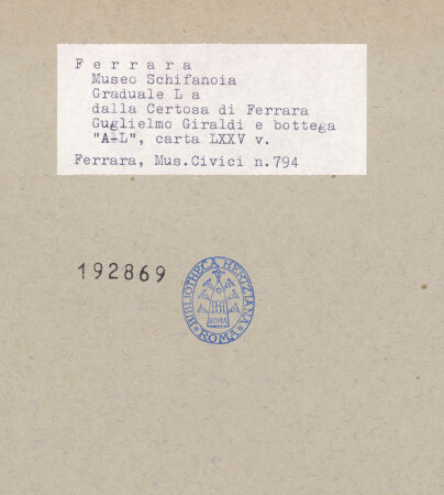 Rückseite von bh192869_recto