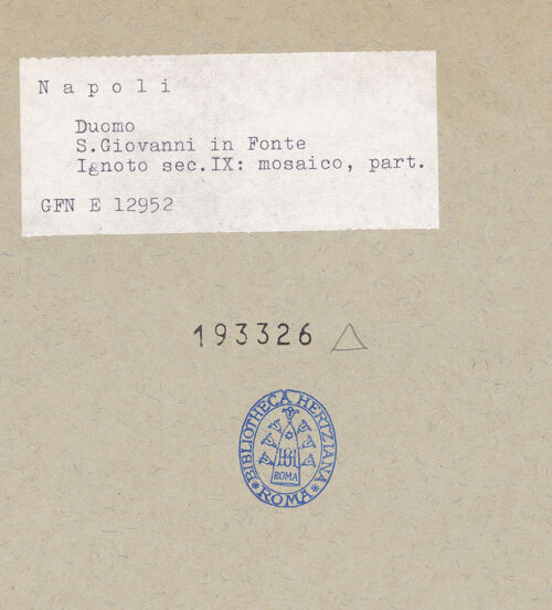 Rückseite von ICCD [https://www.deutsche-digitale-bibliothek.de/content/lizenzen/rv-ez/] Szenen aus dem Leben Christi, Apostel und EvangelistensymboleEvangelistensymbole und pastorale Szenen - Symbole des Matthäus und des Markus, bh193326_recto. Foto.