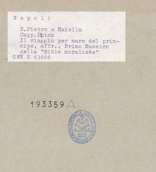 Rückseite von ICCD [https://www.deutsche-digitale-bibliothek.de/content/lizenzen/rv-ez/] Szenen aus dem Leben der heiligen Maria Magdalena - Teilansicht, bh193359_recto. Foto.