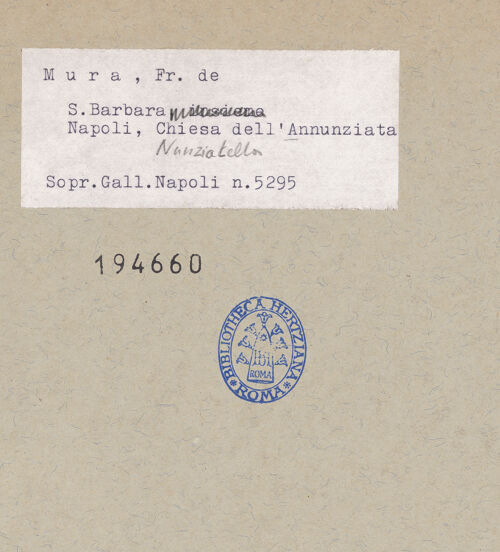 Rückseite von Sopr. BAS NA [https://www.deutsche-digitale-bibliothek.de/content/lizenzen/rv-ez/] Martyrium der heiligen Barbara - Gesamtansicht, bh194660_recto. Foto.