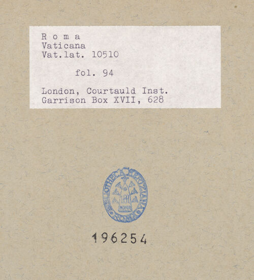 Rückseite von bh196254_recto