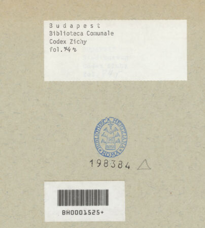 Rückseite von Biblioteca Comunale [https://www.deutsche-digitale-bibliothek.de/content/lizenzen/rv-ez/] Codex ZichyOrnamente, Säulenbasis - , bh198384_recto. Foto.