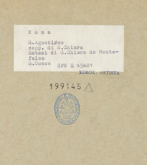 Rückseite von ICCD [https://www.deutsche-digitale-bibliothek.de/content/lizenzen/rv-ez/] Christus und die heilige Klara von Montefalco - Gesamtansicht, bh199145_recto. Foto.