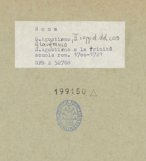 Rückseite von ICCD [https://www.deutsche-digitale-bibliothek.de/content/lizenzen/rv-ez/] Der heilige Augustinus sinnt über die Dreifaltigkeit nach (1. Vision) - Gesamtansicht, bh199150_recto. Foto.