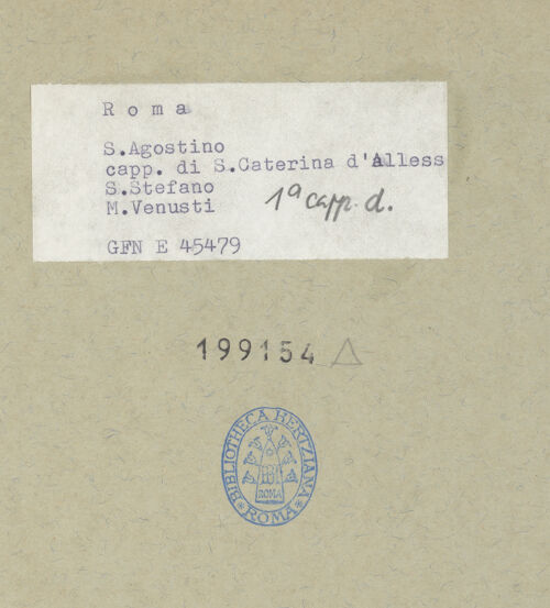 Rückseite von ICCD [https://www.deutsche-digitale-bibliothek.de/content/lizenzen/rv-ez/] HeiligenbildnisseHeiliger Stephanus - Gesamtansicht, bh199154_recto. Foto.