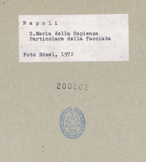 Rückseite von Bibliotheca Hertziana [https://www.deutsche-digitale-bibliothek.de/content/lizenzen/rv-fz/] Heilige Klara oder Suor Maria Carafa (?) - Gesamtansicht, bh200202_recto. Foto: Bösel, Richard.