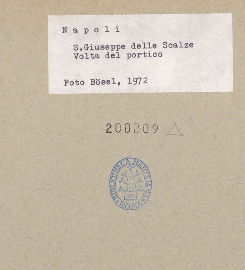 Rückseite von Bösel, Richard [https://www.deutsche-digitale-bibliothek.de/content/lizenzen/rv-fz/] San Giuseppe delle Scalze a Pontecorvo - Gewölbe, bh200209_recto. Foto: Bösel, Richard.