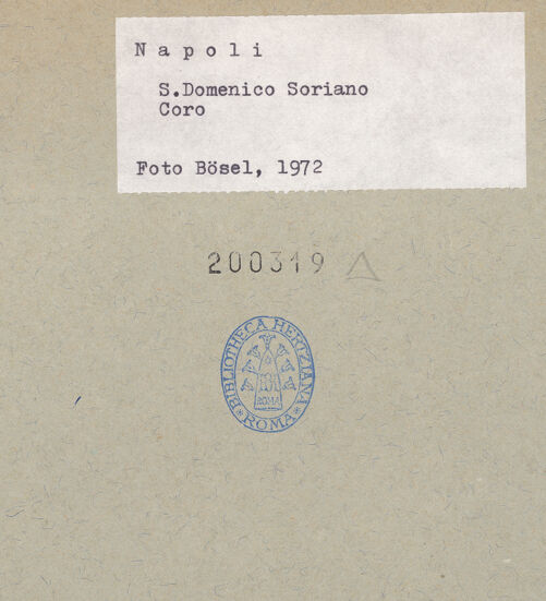 Rückseite von Bösel, Richard [https://www.deutsche-digitale-bibliothek.de/content/lizenzen/rv-fz/] San Domenico Soriano - Gesamtansicht, bh200319_recto. Foto: Bösel, Richard.