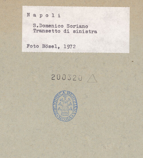 Rückseite von Bösel, Richard [https://www.deutsche-digitale-bibliothek.de/content/lizenzen/rv-fz/] San Domenico Soriano - Linker Querhausarm, bh200320_recto. Foto: Bösel, Richard.