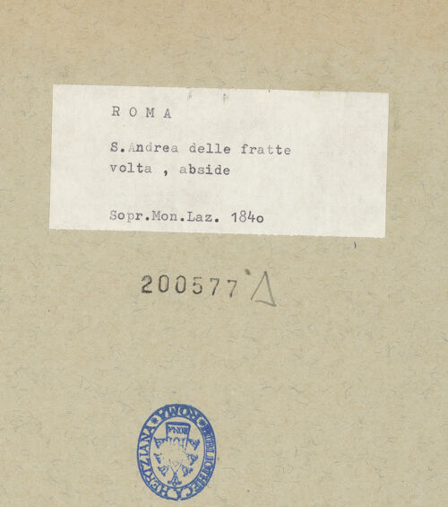 Rückseite von Sopr. Mon. Laz. [https://www.deutsche-digitale-bibliothek.de/content/lizenzen/rv-ez/] Die wundersame Vermehrung von Brot und Fisch - Gesamtansicht, bh200577_recto. Foto.