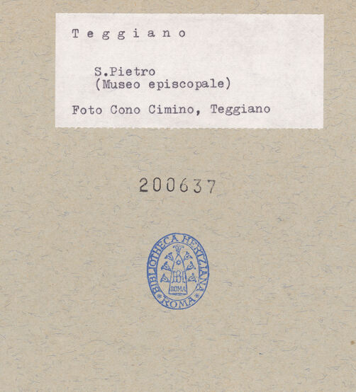 Rückseite von Cimino, Cono (Teggiano) [https://www.deutsche-digitale-bibliothek.de/content/lizenzen/rv-ez/] San PietroWestfassade und Portikus - Ansicht von Nordwesten, bh200637_recto. Foto: Cimino, Cono.