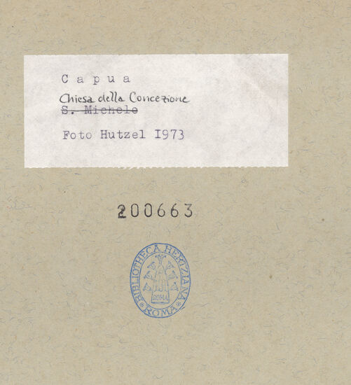 Rückseite von Hutzel, Max [https://www.deutsche-digitale-bibliothek.de/content/lizenzen/rv-ez/] Chiesa della Concezione - , bh200663_recto. Foto: Hutzel, Max.