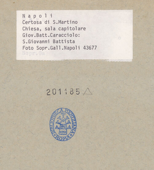 Rückseite von Sopr. BAS NA [https://www.deutsche-digitale-bibliothek.de/content/lizenzen/rv-ez/] Heiliger Johannes der Täufer - Gesamtansicht, bh201185_recto. Foto.