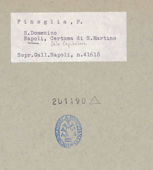 Rückseite von Sopr. BAS NA [https://www.deutsche-digitale-bibliothek.de/content/lizenzen/rv-ez/] Die Heiligen GründerHeiliger Dominkus - Gesamtansicht, bh201190_recto. Foto.