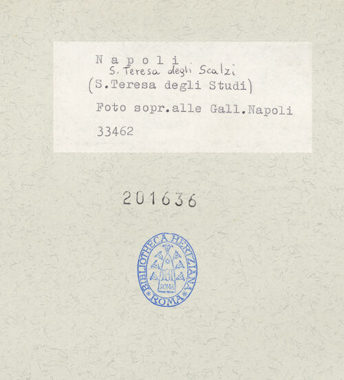 Rückseite von Sopr. BAS NA [https://www.deutsche-digitale-bibliothek.de/content/lizenzen/rv-ez/] Santa Teresa degli Scalzi - Seitenansicht in Richtung Presbyterium, bh201636_recto. Foto.