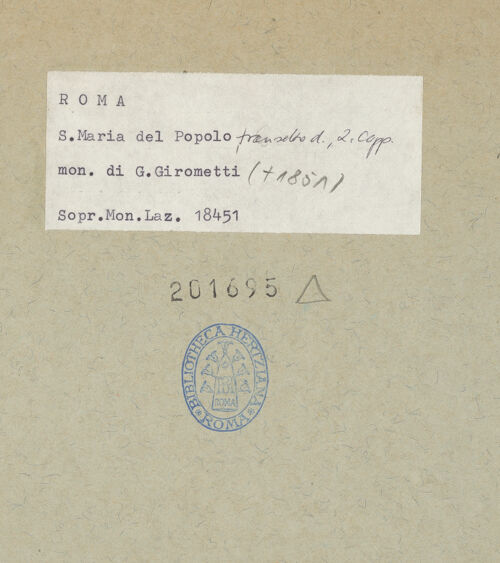 Rückseite von Sopr.Mon.Laz. [https://www.deutsche-digitale-bibliothek.de/content/lizenzen/rv-ez/] Grabmal des G. Girometti (+1851) - , bh201695_recto. Foto.