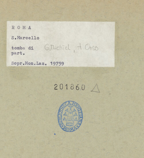 Rückseite von Sopr. Mon. Laz. [https://www.deutsche-digitale-bibliothek.de/content/lizenzen/rv-ez/] Grabmal für Kardinal Giovanni Michiel und Bischof Antonio Orso - Linker Pilaster, Nischenfigur: Hl. Petrus, bh201860_recto. Foto.