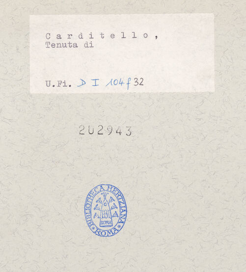 Rückseite von Bibliotheca Hertziana [https://www.deutsche-digitale-bibliothek.de/content/lizenzen/rv-fz/] Tenuta di CarditelloCasino Reale - Hauptfassade, bh202943_recto. Foto.