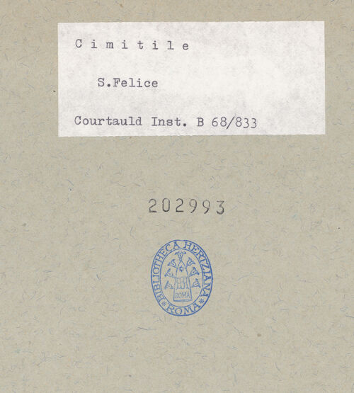 Rückseite von Courtauld Institute of Art [https://www.deutsche-digitale-bibliothek.de/content/lizenzen/rv-ez/] San Felice in Pincis - Blick von Nordosten in Richtung Westapsis, bh202993_recto. Foto.