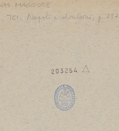 Rückseite von TCI [https://www.deutsche-digitale-bibliothek.de/content/lizenzen/rv-ez/] San Lorenzo Maggiore - Grundriß, bh203254_recto. Foto.