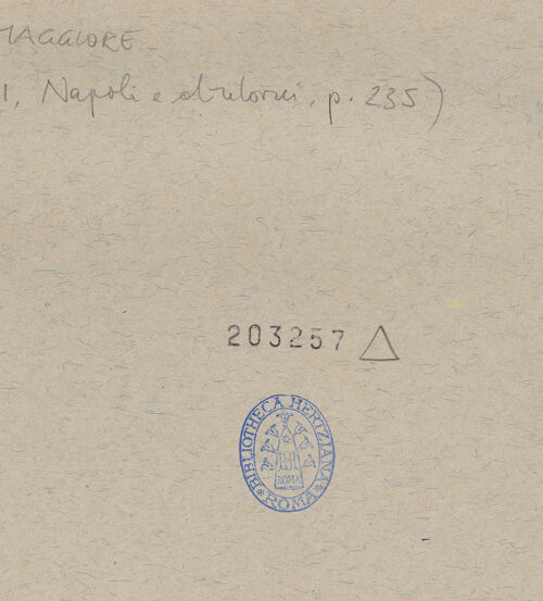 Rückseite von unbekannt [https://www.deutsche-digitale-bibliothek.de/content/lizenzen/rv-ez/] San Paolo Maggiore - Grundriss, bh203257_recto. Foto.