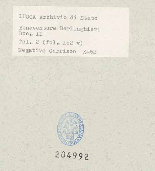 Rückseite von bh204992_recto