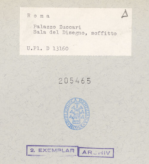 Rückseite von Vasari, Giorgio [https://www.deutsche-digitale-bibliothek.de/content/lizenzen/rv-ez/] Personifikationen der Künste (Mitte) und Wissenschaften (Außenfelder)Mittelbild: Die Personifikationen des Disegno und der Künste Architektur, Malerei, Skulptur - , bh205465_recto. Foto.