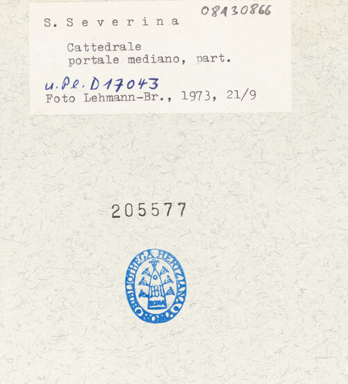 Rückseite von bh205577_recto