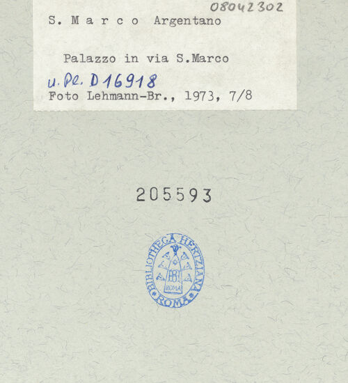 Rückseite von bh205593_recto