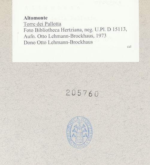 Rückseite von bh205760_recto