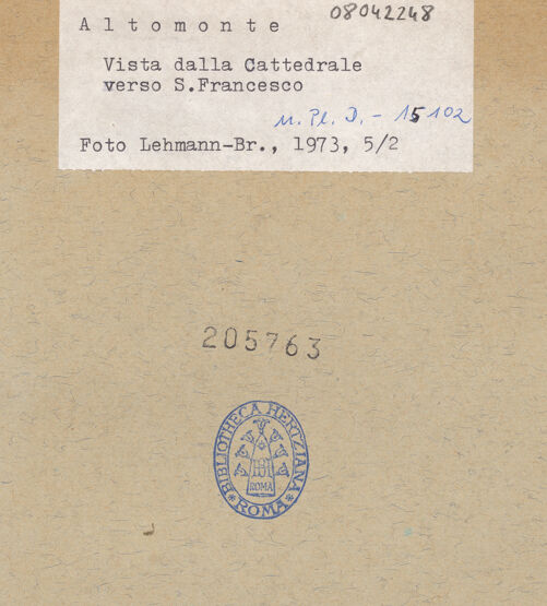 Rückseite von bh205763_recto