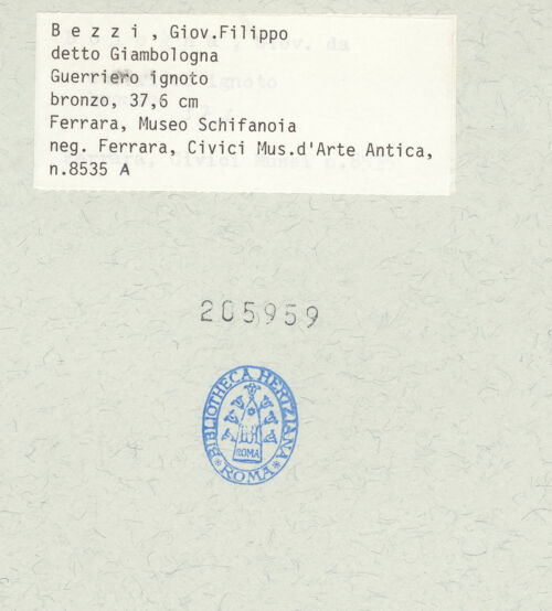 Rückseite von bh205959_recto