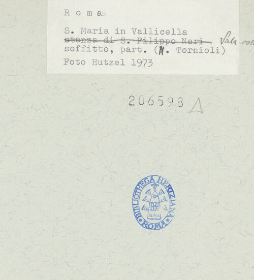 Rückseite von unbekannt [https://www.deutsche-digitale-bibliothek.de/content/lizenzen/rv-ez/] Szenen aus der Vita des heiligen Filippo NeriEin Exorzismus des heiligen Filippo Neri - , bh206598_recto. Foto: Hutzel, Max.