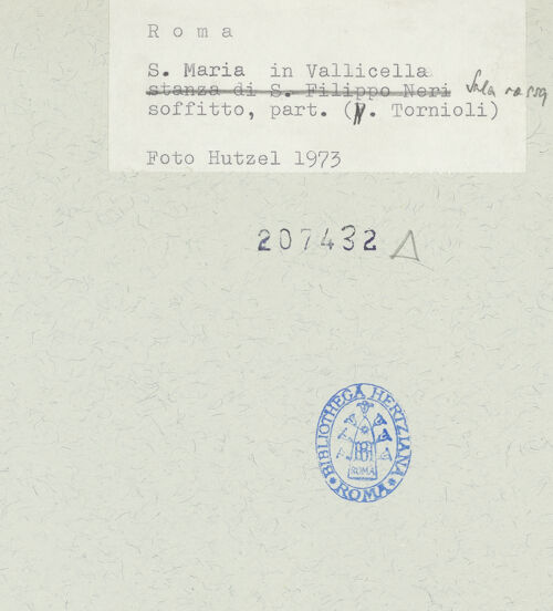 Rückseite von unbekannt [https://www.deutsche-digitale-bibliothek.de/content/lizenzen/rv-ez/] Szenen aus der Vita des heiligen Filippo NeriHeilung des Filippo Neri durch eine Marienerscheinung im Jahr 1594 - Detail: Maria, bh207432_recto. Foto: Hutzel, Max.