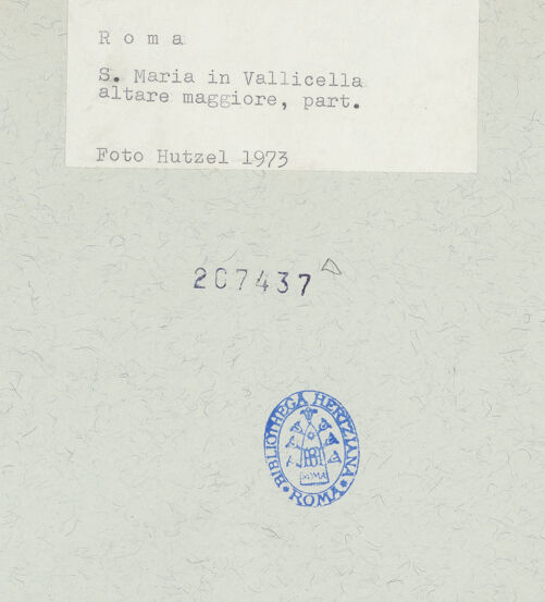 Rückseite von unbekannt [https://www.deutsche-digitale-bibliothek.de/content/lizenzen/rv-ez/] Hochaltar von Santa Maria in Vallicella - , bh207437_recto. Foto: Hutzel, Max.