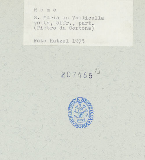 Rückseite von unbekannt [https://www.deutsche-digitale-bibliothek.de/content/lizenzen/rv-ez/] Die Vision des heiligen Filippo Neri: Wunderbares Eingreifen der Jungfrau Maria in den Kirchenbau - Oberer Abschnitt, Detail: Heilige Maria und Engel, bh207465_recto. Foto: Hutzel, Max.