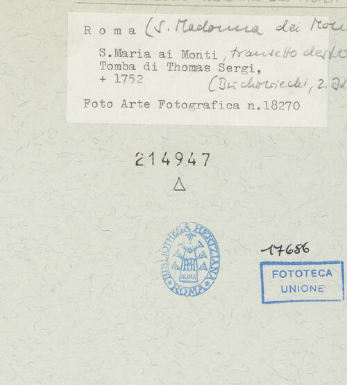 Rückseite von unbekannt [https://www.deutsche-digitale-bibliothek.de/content/lizenzen/rv-ez/] Grabmonument des Tommaso Sergio - , bh214947_recto. Foto: Arte Fotografica.