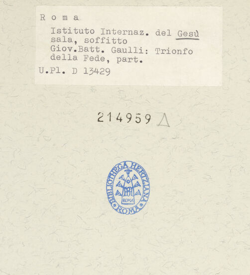 Rückseite von ICCD [https://www.deutsche-digitale-bibliothek.de/content/lizenzen/rv-ez/] Sant'Ambrogio della Massima - Vierung und Chor, bh214959_recto. Foto.