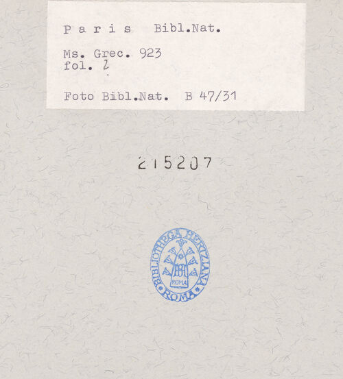 Rückseite von bh215207_recto