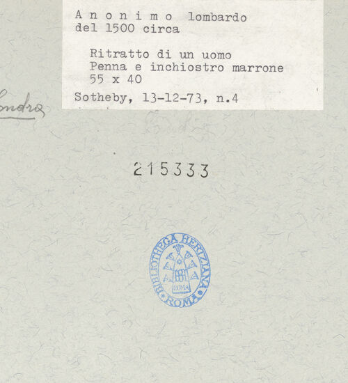 Rückseite von  [http://creativecommons.org/publicdomain/mark/1.0/] ... - , bh215333_recto. Foto.