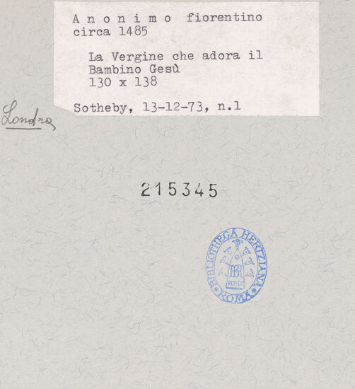 Rückseite von  [http://creativecommons.org/publicdomain/mark/1.0/] ... - , bh215345_recto. Foto.